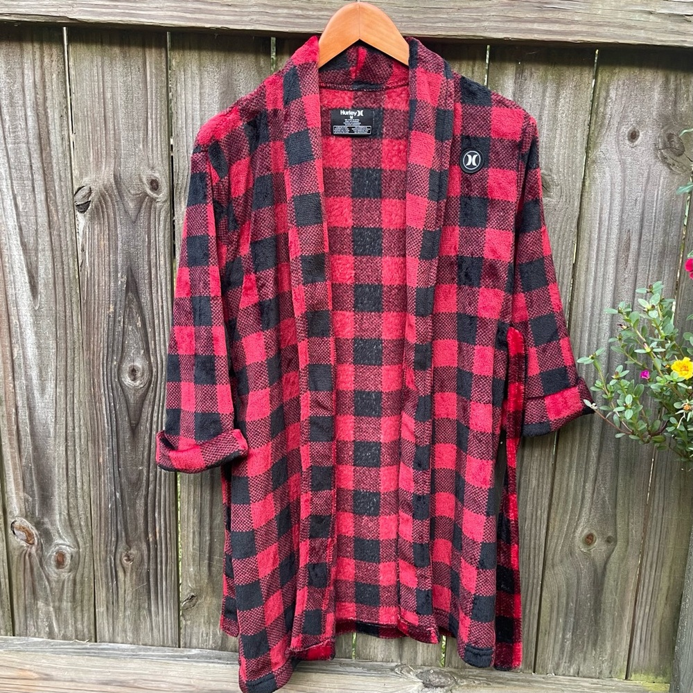 Hurley Red and Black Kids Pajama Robe